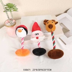 Λούτρινο παιχνίδι σκύλου με σχοινί χριστουγεννιάτικο - 25x7cm - 550671 Λούτρινο παιχνίδι σκύλου με σχοινί χριστουγεννιάτικο - 25x7cm - 550671