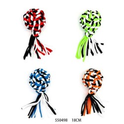 Υφασμάτινο παιχνίδι σκύλου μπάλα πλεκτή - 18cm - 12pcs - 550498