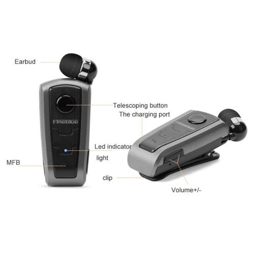 Ασύρματο ακουστικό Bluetooth - F910 - Fineblue - 700017 - Silver
