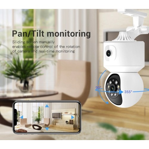 Κάμερα ασφαλείας IP Dual - Security Camera - WiFi - 322039 Κάμερα ασφαλείας IP Dual - Security Camera - WiFi - 322039