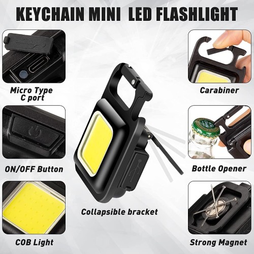 Mini επαναφορτιζόμενος φακός LED μπρελόκ - 532 - 175145 Mini επαναφορτιζόμενος φακός LED μπρελόκ - 532 - 175145
