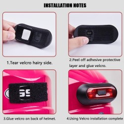 Επαναφορτιζόμενος οπίσθιος προβολέας κράνους LED - 310794 Επαναφορτιζόμενος οπίσθιος προβολέας κράνους LED - 310794