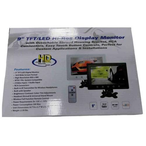 Οθόνη - Monitor αυτοκινήτου - 9'' - 12V - 011226 Οθόνη - Monitor αυτοκινήτου - 9'' - 12V - 011226