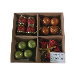 Σετ Χριστουγεννιάτικα στολίδια - 3cm - 16pcs - 023209 Σετ Χριστουγεννιάτικα στολίδια - 3cm - 16pcs - 023209