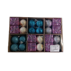 Σετ Χριστουγεννιάτικα στολίδια - 4cm - 24pcs - 023261 Σετ Χριστουγεννιάτικα στολίδια - 4cm - 24pcs - 023261