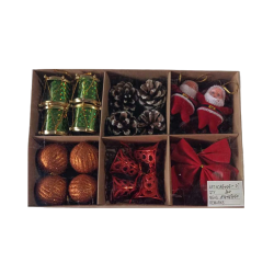 Σετ Χριστουγεννιάτικα στολίδια - 4cm - 24pcs - 023278 Σετ Χριστουγεννιάτικα στολίδια - 4cm - 24pcs - 023278