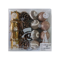 Σετ Χριστουγεννιάτικα στολίδια - 4cm - 16pcs - 023353 Σετ Χριστουγεννιάτικα στολίδια - 4cm - 16pcs - 023353