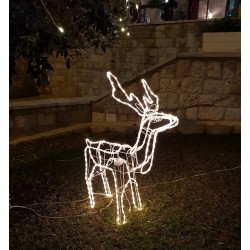 Χριστουγεννιάτικο φωτιζόμενο ελάφι LED - 11 - 272382 - Warm White