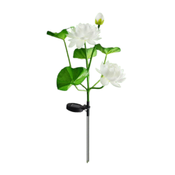 Φωτιζόμενα διακοσμητικά λουλούδια LED με ηλιακό πάνελ - 2pcs - 150371 - White Φωτιζόμενα διακοσμητικά λουλούδια LED με ηλιακό πάνελ - 2pcs - 150371 - White