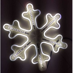 Χριστουγεννιάτικο φωτεινό διακοσμητικό LED - Χιονονιφάδα - 30cm-2m - Cool White - 150753