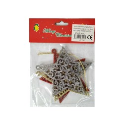 Σετ Χριστουγεννιάτικα στολίδια - 9.5cm - 3pcs - 230201 Σετ Χριστουγεννιάτικα στολίδια - 9.5cm - 3pcs - 230201