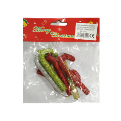 Σετ Χριστουγεννιάτικα στολίδια - Γλειφιτζόυρι μπαστουνάκι - 9cm - 6pcs - 231420 Σετ Χριστουγεννιάτικα στολίδια - Γλειφιτζόυρι μπαστουνάκι - 9cm - 6pcs - 231420