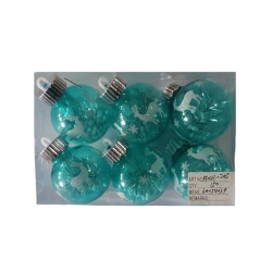 Σετ Χριστουγεννιάτικες μπάλες - 6cm - 6pcs - 23205 Σετ Χριστουγεννιάτικες μπάλες - 6cm - 6pcs - 23205