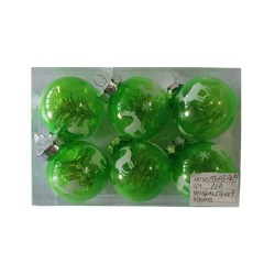 Σετ Χριστουγεννιάτικες μπάλες - 6cm - 6pcs - 23219 Σετ Χριστουγεννιάτικες μπάλες - 6cm - 6pcs - 23219