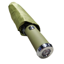 Αυτόματη ομπρέλα σπαστή με φακό LED - 10K - Tradesor - 585670 - Light Blue