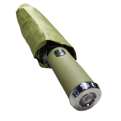 Αυτόματη ομπρέλα σπαστή με φακό LED - 10K - Tradesor - 585670 - Light Blue