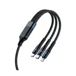 Καλώδιο φόρτισης & data 3in1 - Fast Charge - CL-972 - 1.2m - AWEI - 888155 - Black Καλώδιο φόρτισης & data 3in1 - Fast Charge - CL-972 - 1.2m - AWEI - 888155 - Black