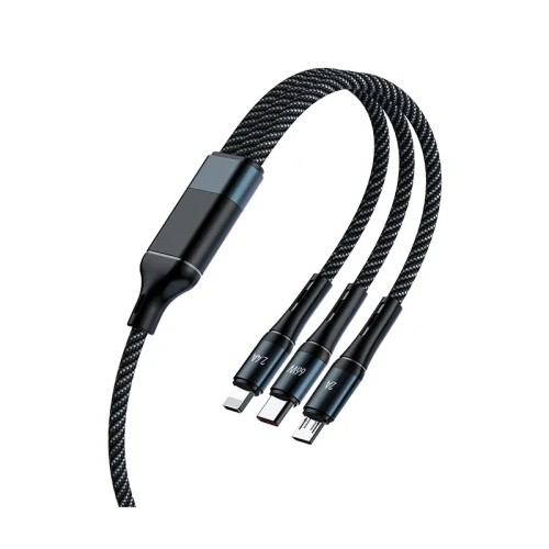 Καλώδιο φόρτισης & data 3in1 - Fast Charge - CL-972 - 1.2m - AWEI - 888155 - Black Καλώδιο φόρτισης & data 3in1 - Fast Charge - CL-972 - 1.2m - AWEI - 888155 - Black