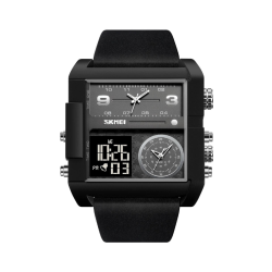 Ψηφιακό/αναλογικό ρολόι χειρός - Skmei - 2020 - Black/Black