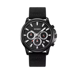 Aναλογικό ρολόι χειρός – Skmei - 2071 - Υφασμάτινο λουρί - Black/Silver Aναλογικό ρολόι χειρός – Skmei - 2071 - Υφασμάτινο λουρί - Black/Silver