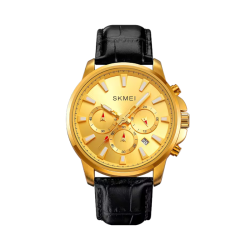Aναλογικό ρολόι χειρός – Skmei - 2071 - Gold/Leather Black Aναλογικό ρολόι χειρός – Skmei - 2071 - Gold/Leather Black