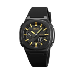 Ψηφιακό/αναλογικό ρολόι χειρός – Skmei - 2091 - Gold/Black screen