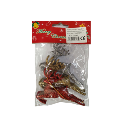 Σετ Χριστουγεννιάτικα στολίδια - 9cm - 3pcs - 230874 Σετ Χριστουγεννιάτικα στολίδια - 9cm - 3pcs - 230874