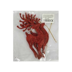 Σετ Χριστουγεννιάτικα στολίδια - 14cm - 2pcs - 231260 - Red Σετ Χριστουγεννιάτικα στολίδια - 14cm - 2pcs - 231260 - Red