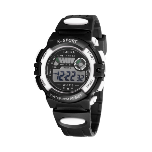 Παιδικό ψηφιακό ρολόι χειρός - WF118 - Lasika - 115145 - Black/White
