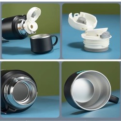 Φορητό παγούρι-θερμός με φλιτζάνι - 800ml - CF8279 - 882799 - Black Φορητό παγούρι-θερμός με φλιτζάνι - 800ml - CF8279 - 882799 - Black