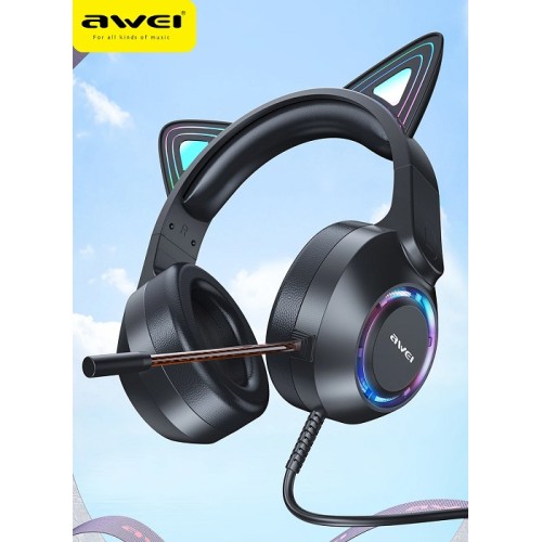 Ενσύρματα ακουστικά - Cat Headphones - GM-9 - AWEI - 006170 Ενσύρματα ακουστικά - Cat Headphones - GM-9 - AWEI - 006170