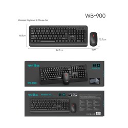 Σετ ασύρματο πληκτρολόγιο & ποντίκι - WB-900 - Weibo - 651381