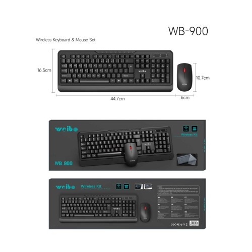 Σετ ασύρματο πληκτρολόγιο & ποντίκι - WB-900 - Weibo - 651381 Σετ ασύρματο πληκτρολόγιο & ποντίκι - WB-900 - Weibo - 651381