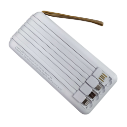 Powerbank με ηλιακό πάνελ - 4in1 - 10.000mah - Y179 - 810385 - White