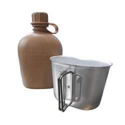 Στρατιωτική καραβάνα με παγούρι - 920007 - Brown Στρατιωτική καραβάνα με παγούρι - 920007 - Brown