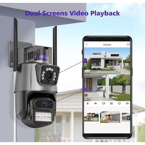 Κάμερα ασφαλείας IP Dual - Security Camera - WiFi - 310777 Κάμερα ασφαλείας IP Dual - Security Camera - WiFi - 310777