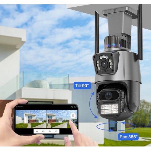Κάμερα ασφαλείας IP Dual - Security Camera - WiFi - 310777 Κάμερα ασφαλείας IP Dual - Security Camera - WiFi - 310777