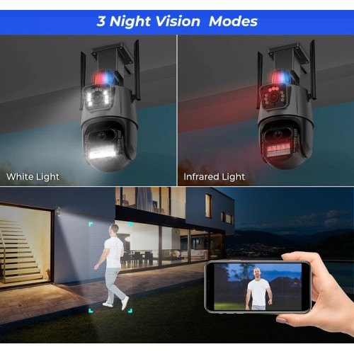 Κάμερα ασφαλείας IP Dual - Security Camera - WiFi - 310777 Κάμερα ασφαλείας IP Dual - Security Camera - WiFi - 310777