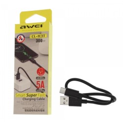 Καλώδιο φόρτισης & data - Type-C - CL-113T - Fast Charge - 5A - AWEI - 000956 Καλώδιο φόρτισης & data - Type-C - CL-113T - Fast Charge - 5A - AWEI - 000956