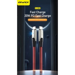 Καλώδιο φόρτισης & data - Type-C σε Lightning - CL-119L - 20W - AWEI - 887943 Καλώδιο φόρτισης & data - Type-C σε Lightning - CL-119L - 20W - AWEI - 887943