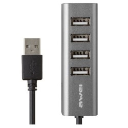 Αντάπτορας USB 2.0 Hub με 4 θύρες - CL-122 - AWEI - 085434 Αντάπτορας USB 2.0 Hub με 4 θύρες - CL-122 - AWEI - 085434