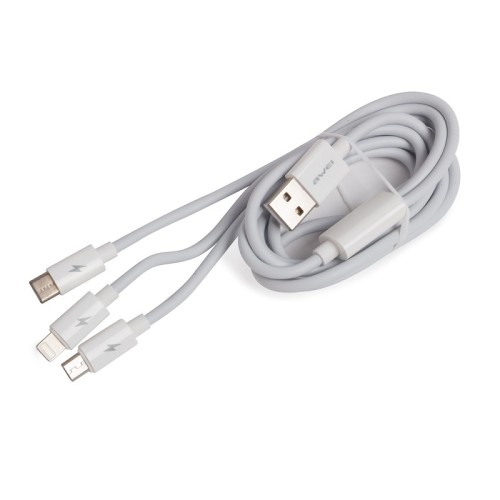 Καλώδιο φόρτισης & data 3in1 - Fast Charge - CL-972 - 1.2m - AWEI - 888155 Καλώδιο φόρτισης & data 3in1 - Fast Charge - CL-972 - 1.2m - AWEI - 888155