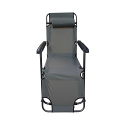 Πτυσσόμενη καρέκλα - ξαπλώστρα παραλίας - 1236 - 270942 - Grey