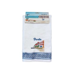 Πετσέτα ποτηρόπανο Souvenir με κέντημα - Σετ 12pcs - Paralia - 416334