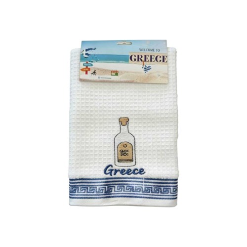 Πετσέτα ποτηρόπανο Souvenir με κέντημα - Σετ 12pcs - Greece - 416419