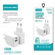 Αντάπτορας φόρτισης Fast Charge με 2 θύρες USB-A & Type-C - 18W - CX-54 - 110204