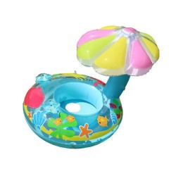 Παιδικό φουσκωτό σωσίβιο με κάθισμα & σκέπαστρο - SL-B103 - 152155 - Blue