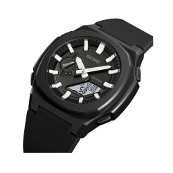 Ψηφιακό/αναλογικό ρολόι χειρός – Skmei - 2091 - White/White screen