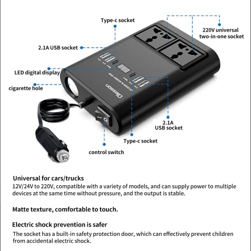 Μετασχηματιστής-Power Inverter αυτοκινήτου - 150W - 12VDC to 220VAC - 4xUSB - CD350562 - 505523 Μετασχηματιστής-Power Inverter αυτοκινήτου - 150W - 12VDC to 220VAC - 4xUSB - CD350562 - 505523