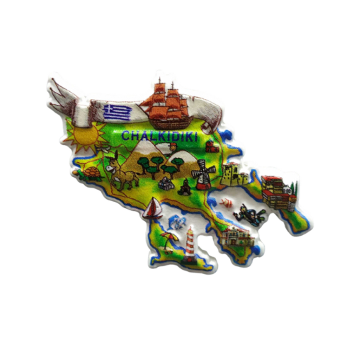 Tουριστικό μαγνητάκι Souvenir – Σετ 12pcs - Resin Magnet - Halkidiki - 678309 Tουριστικό μαγνητάκι Souvenir – Σετ 12pcs - Resin Magnet - Halkidiki - 678309